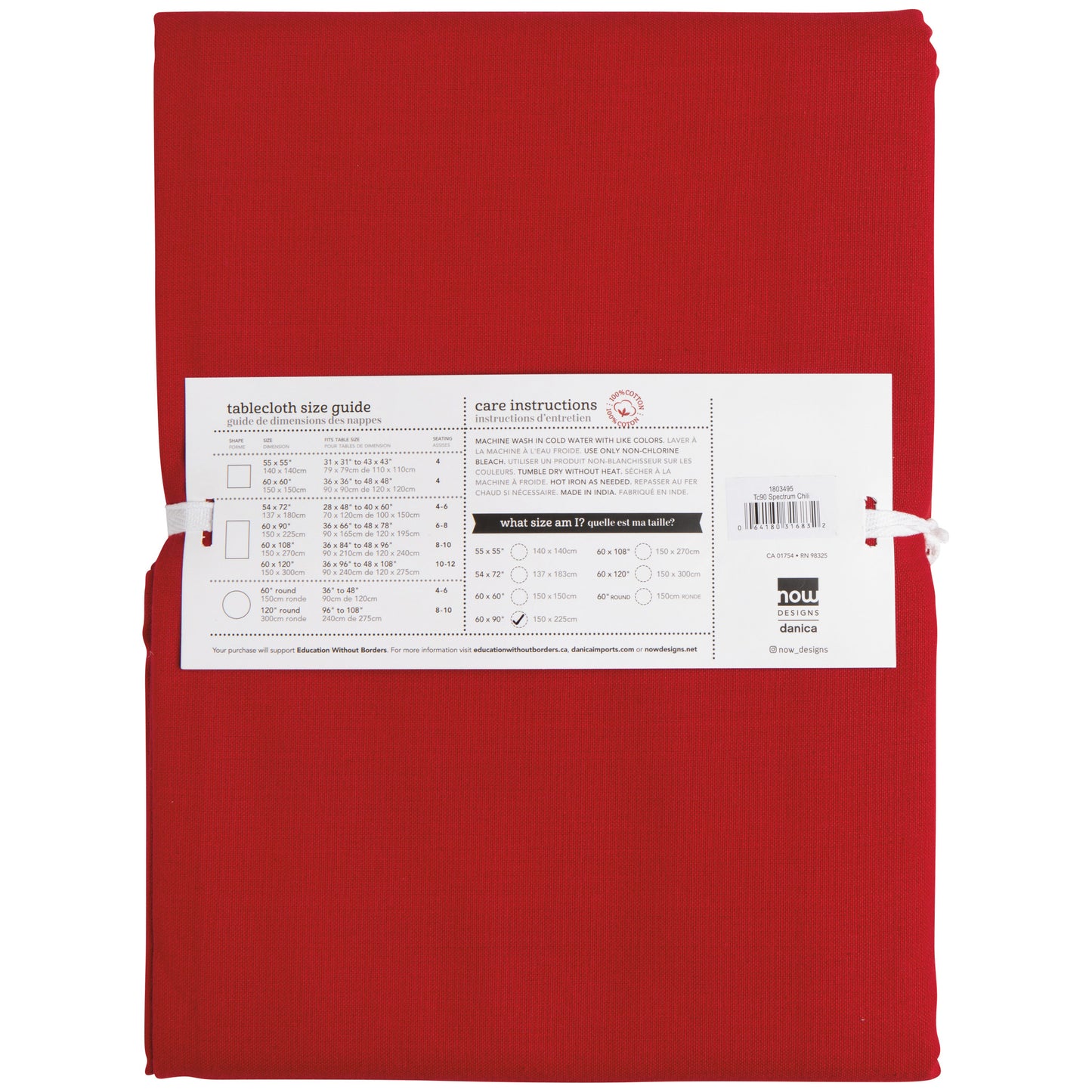 Spectrum Tablecloth Chili 60 x 90 inch