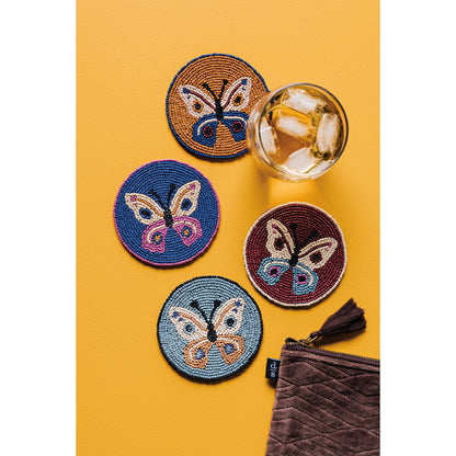 Aurora Beaded Coasters Set of 4