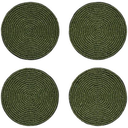 Cedar Beaded Coasters Set of 4