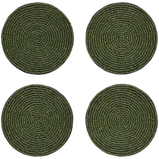 Cedar Beaded Coasters Set of 4