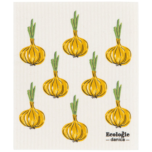Veggie Stand Onions Swedish Dishcloth
