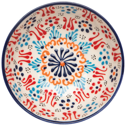 Hand-painted Turkish Bowl 5 inch - Evani White