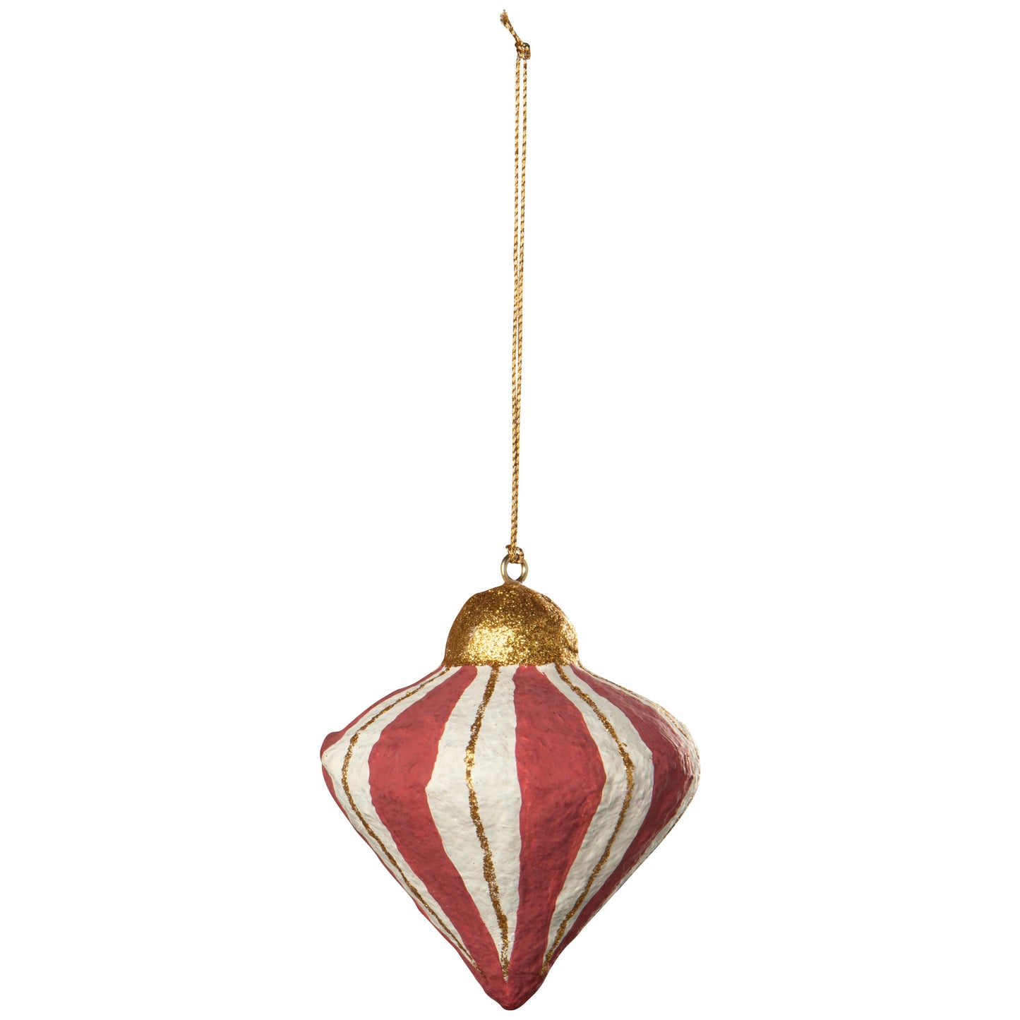 Luminous Jewels Mache Christmas Tree Ornaments - 3 Assorted Styles