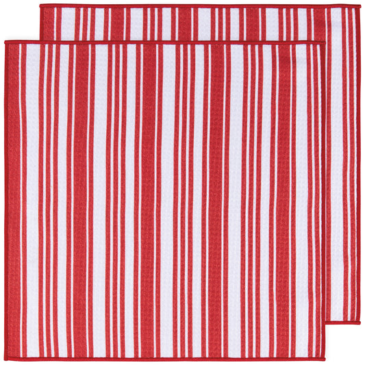 Red Recycled Microfibre Dishcloths Set of 2