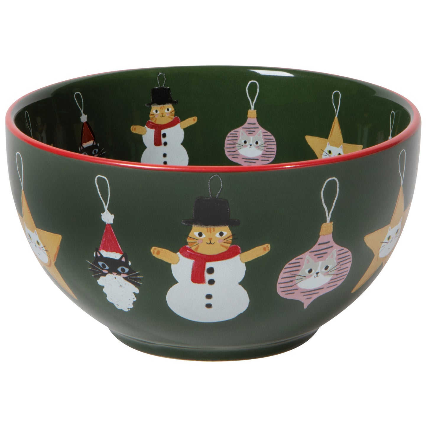 Bauble Cats Christmas Bowls Set of 4 Assorted