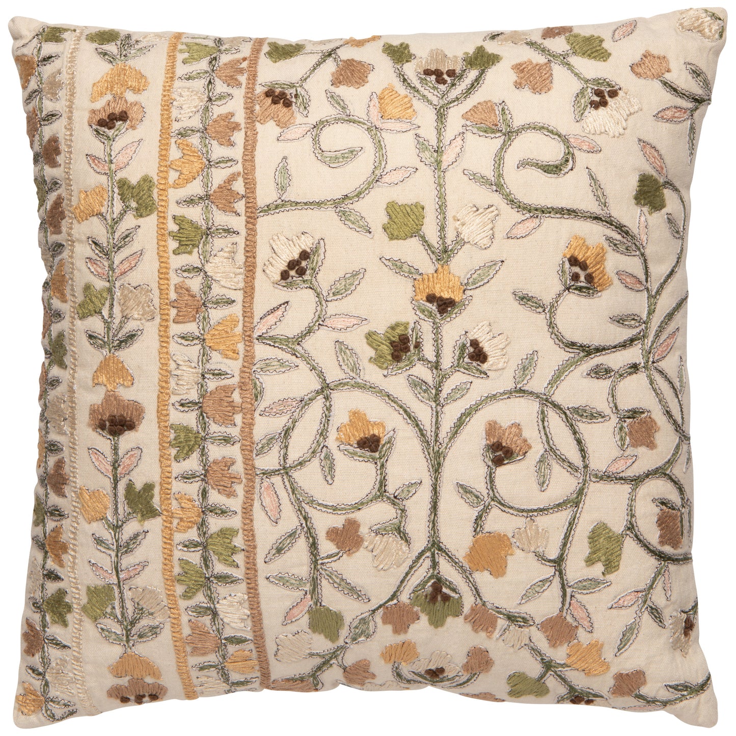 Bloom Embroidered Pillow 18 x 18 inch
