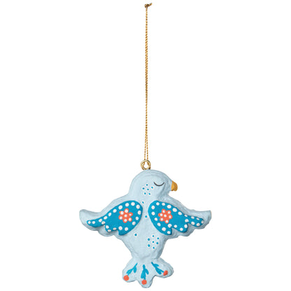 Peace and Harmony Cotton Mache Christmas Tree Ornaments - 3 Assorted Styles