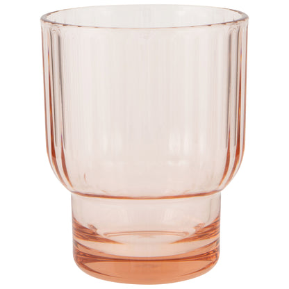 Acrylic Fluted DOF Glass - Blush Pink