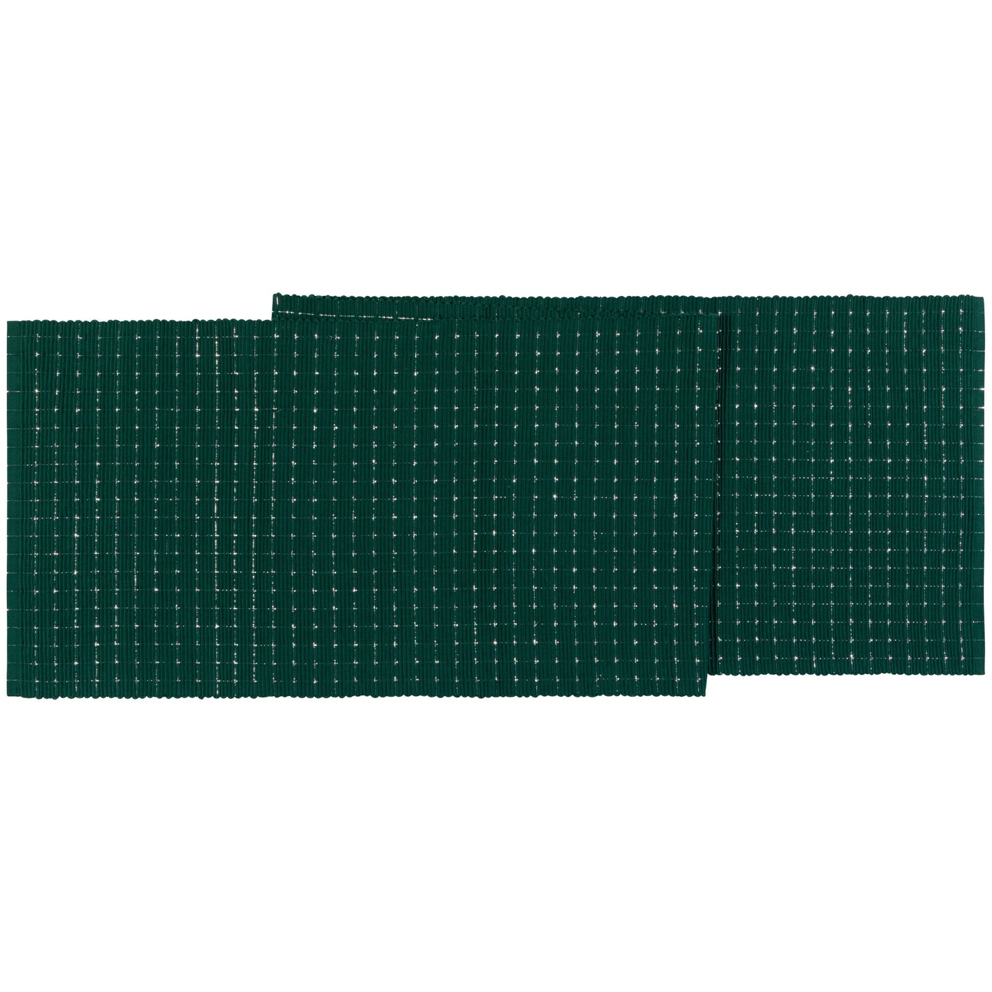 Spruce Silver Cotton Ribbed Runner