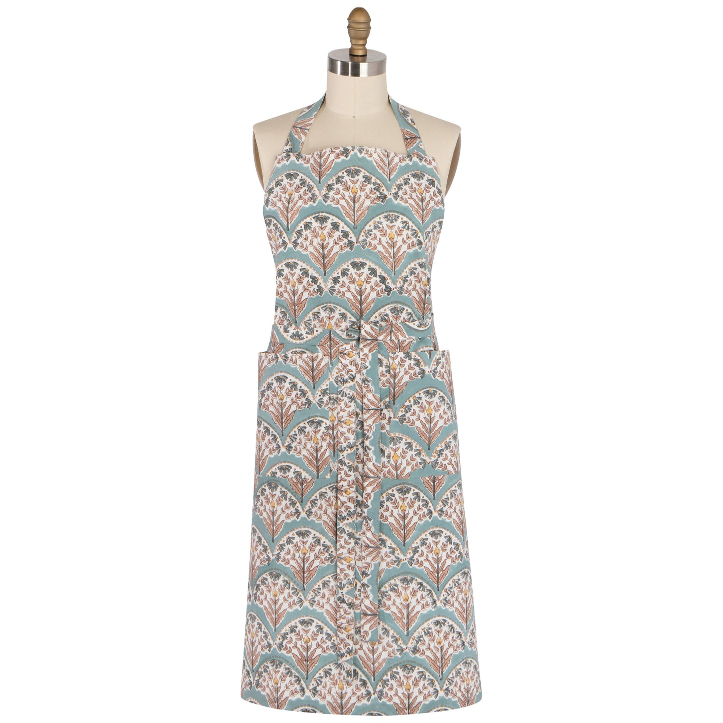 Bouquet Block Print Apron