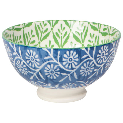 Green Leaf Stamped Bowl 4 inch