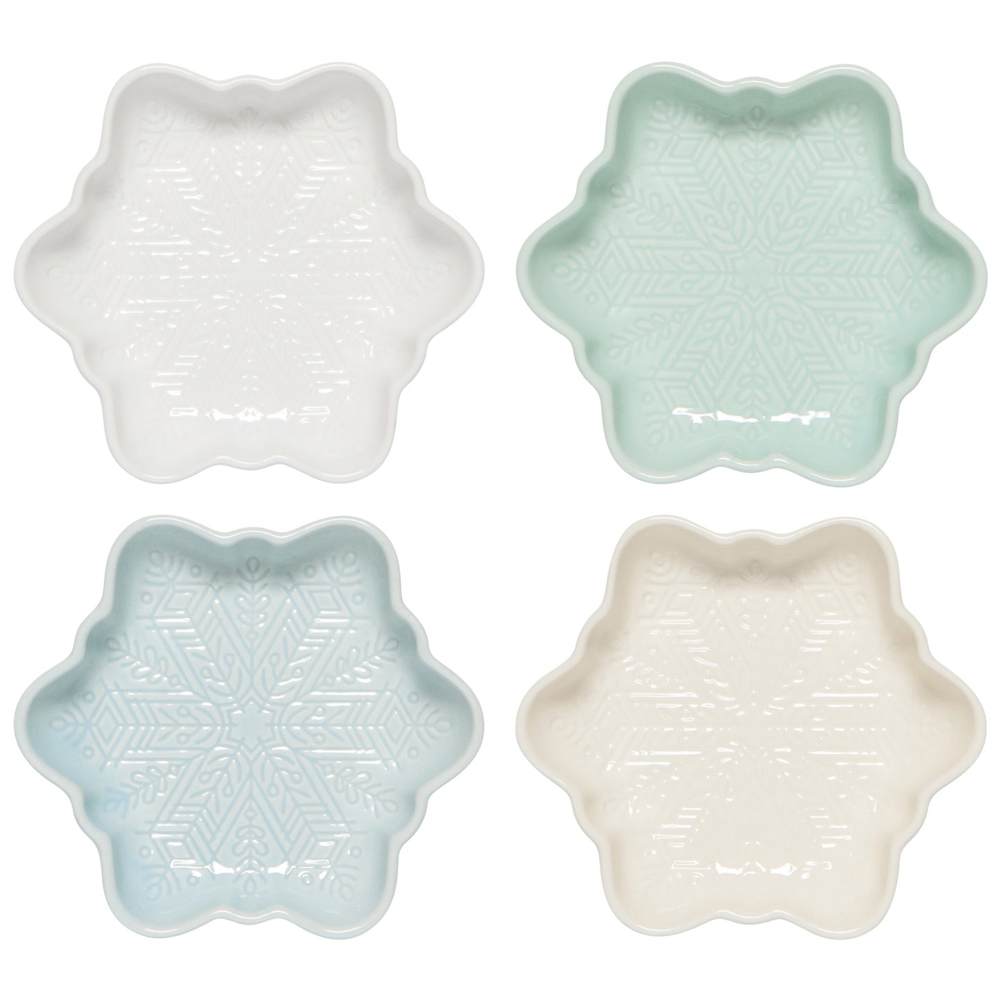 Snowflakes Dipping Dishes Set of 4