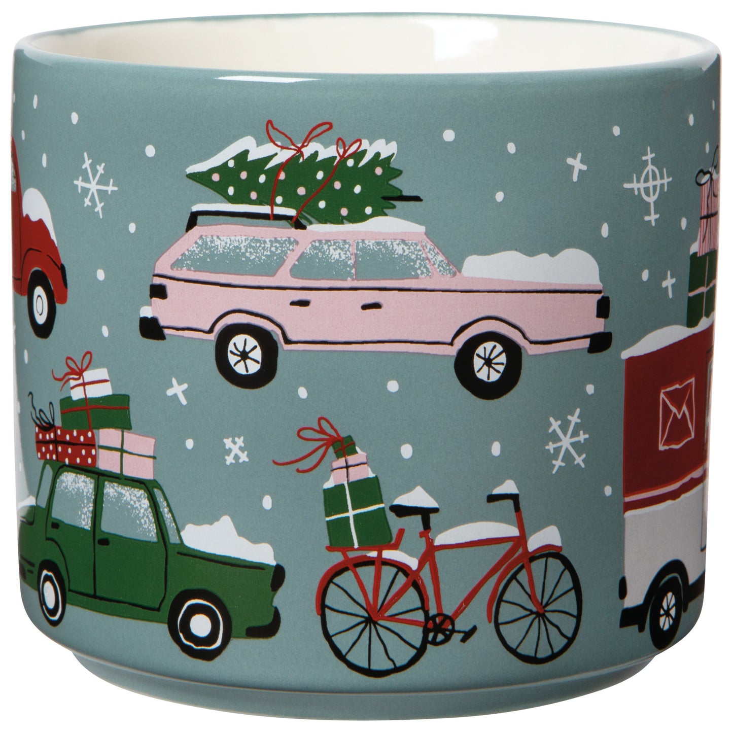 Holiday Traffic Christmas Mug with Lid