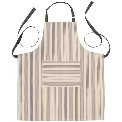 Pencil Stripe Gray Chef Apron