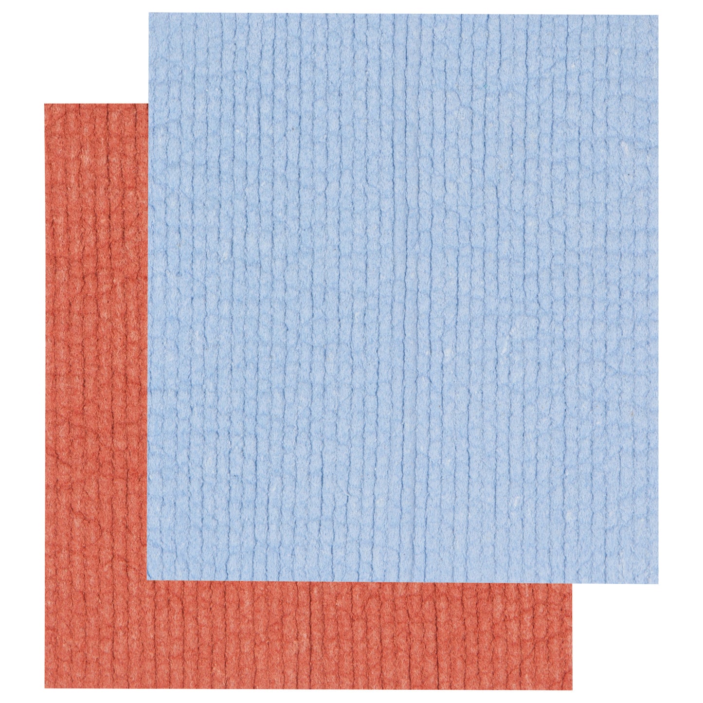Rust and Sky Blue Dishcloths Set of 2