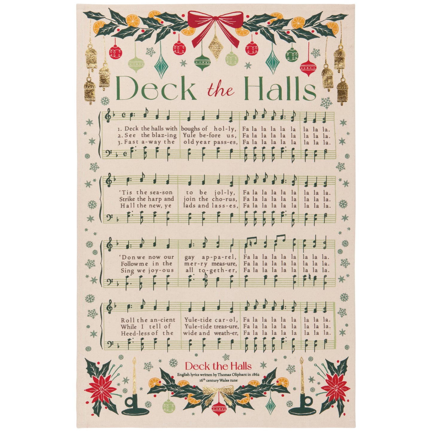 Christmas Carol Dishtowel