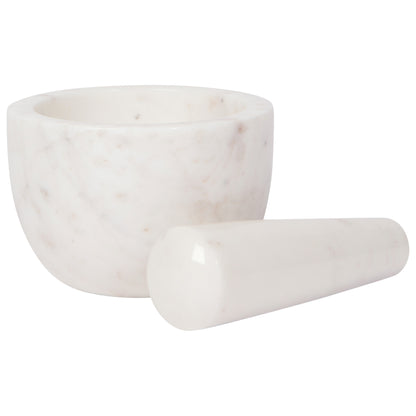 White Marble Mortar and Pestle Large