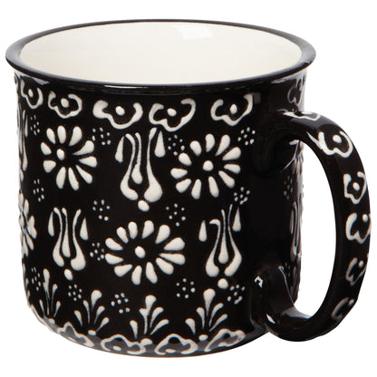 Hand-painted Turkish Mug - Evani Black