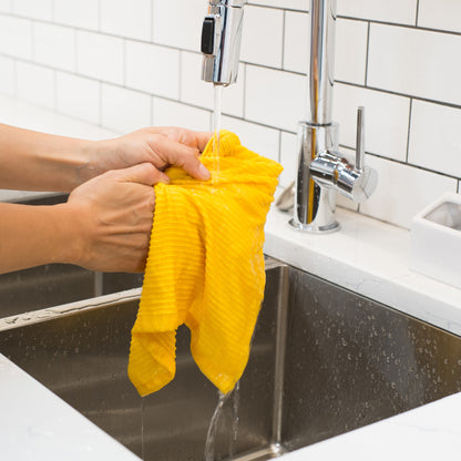Ripple Lemon Yellow Dishcloths Set of 2