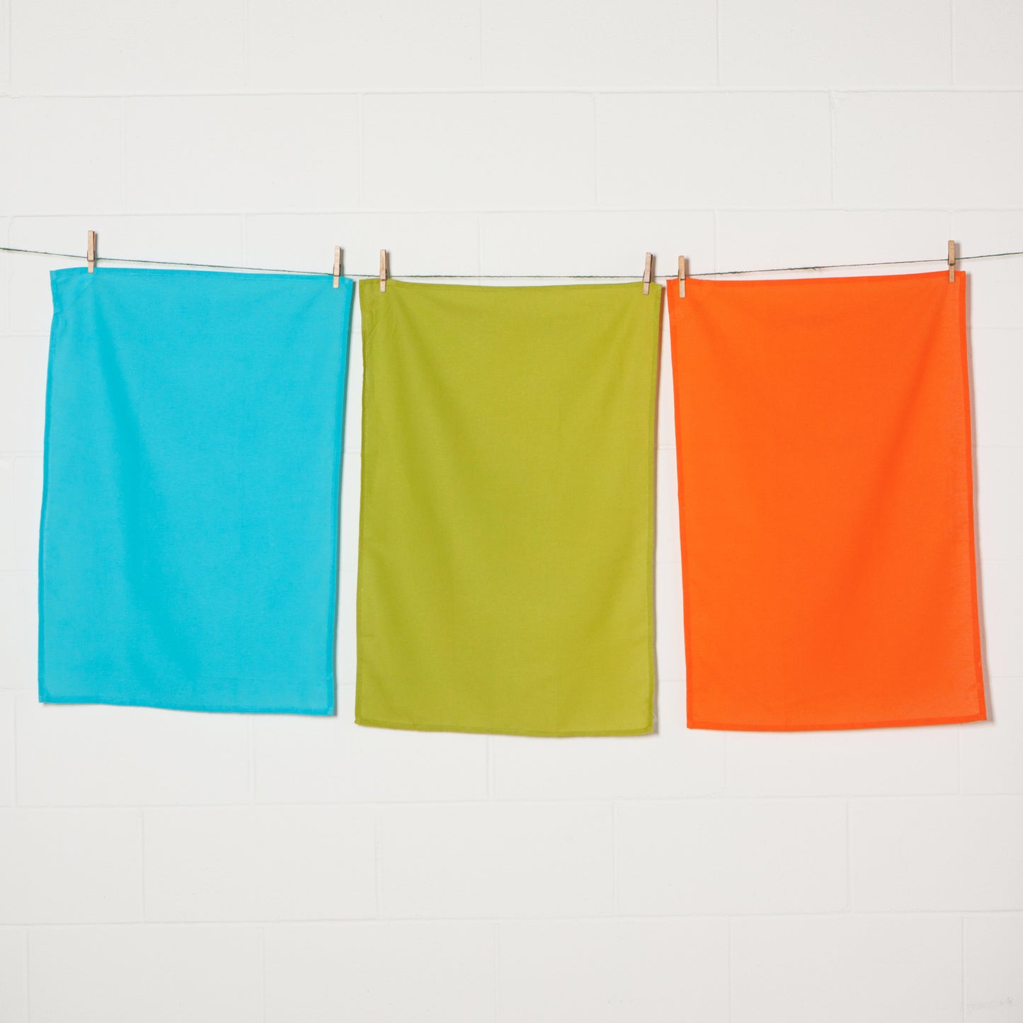 Bali Blue Cactus Crush Floursack Dishtowels Set of 3
