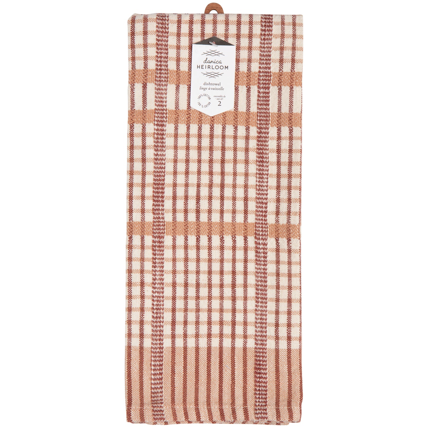 Bisque Finley Check Dishtowels Set of 2