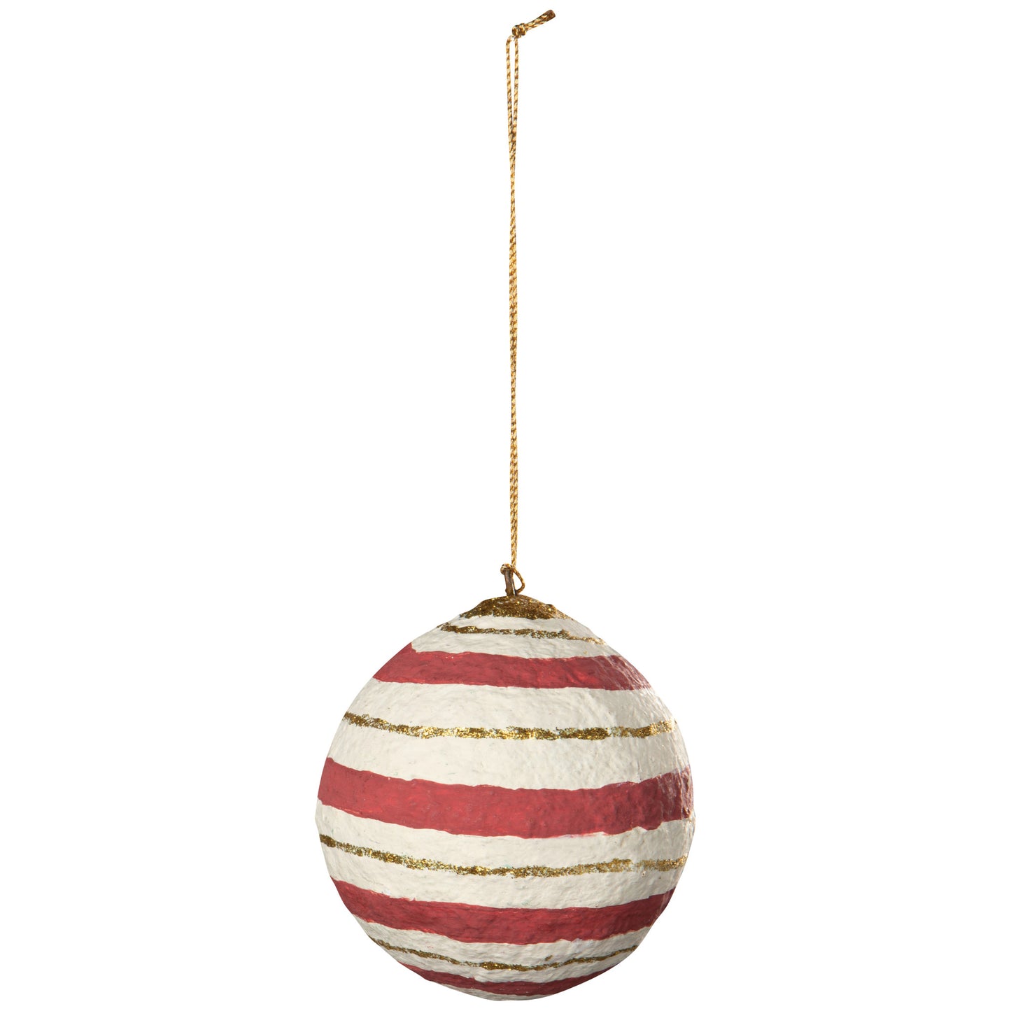 Bauble Mache Christmas Tree Ornaments - 3 Assorted Styles