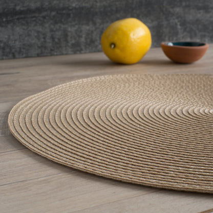 Disko Light Taupe Round Placemat