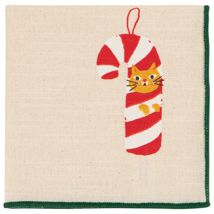 Bauble Cats Christmas Printed Cocktail Napkins Set of 4 Assorted