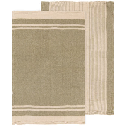 Linea Olive Branch Woven Dishtowels Set of 2