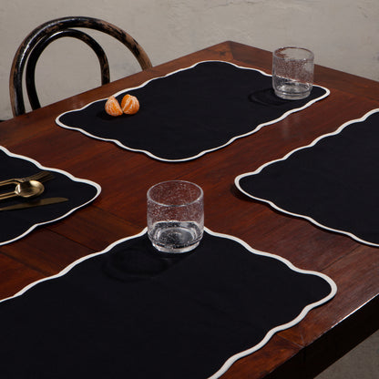 Black Florence Placemats Set of 4