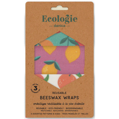 Citrus Beeswax Wrap Set of 3