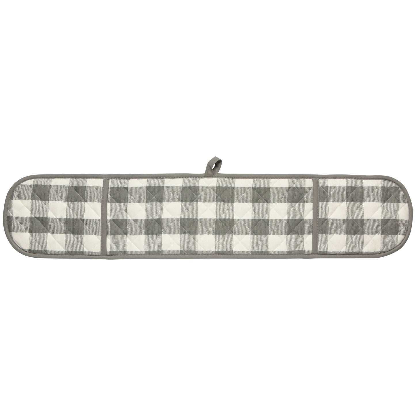 London Gray Check Double Oven Mitt