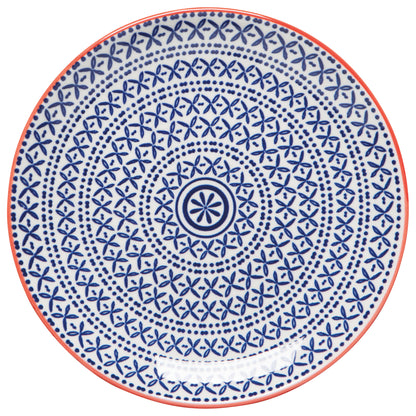 Blue Cross Stamped Appetizer Plate 6 inch