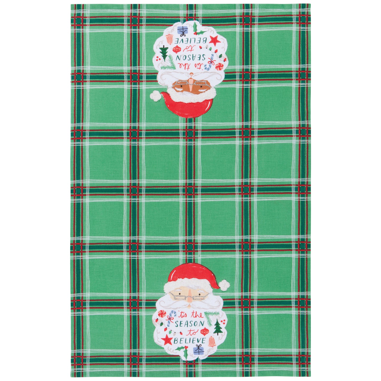 Santa Beard Christmas Dishtowel
