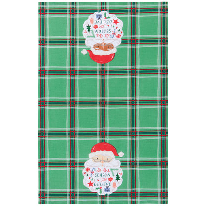 Santa Beard Christmas Dishtowel