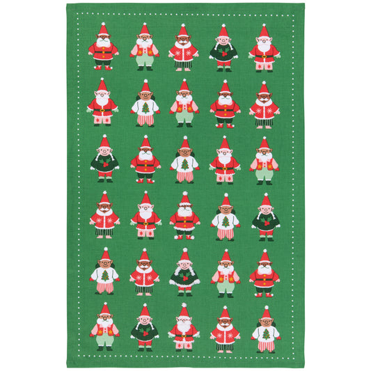 Festive Gnomes Christmas Dishtowel