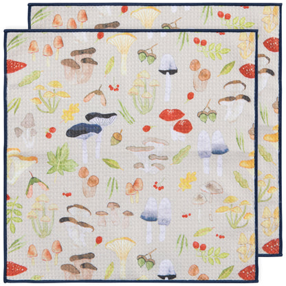 Field Mushroom Recycled Microfibre Dishcloth Set