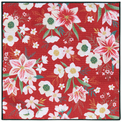 Amaryllis Christmas Recycled Microfibre Dishcloth Set