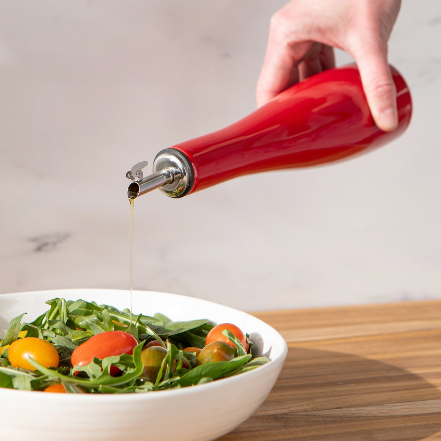 Red Ceramic Cruet