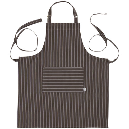 Granite Gray Pinstripe Chef Apron