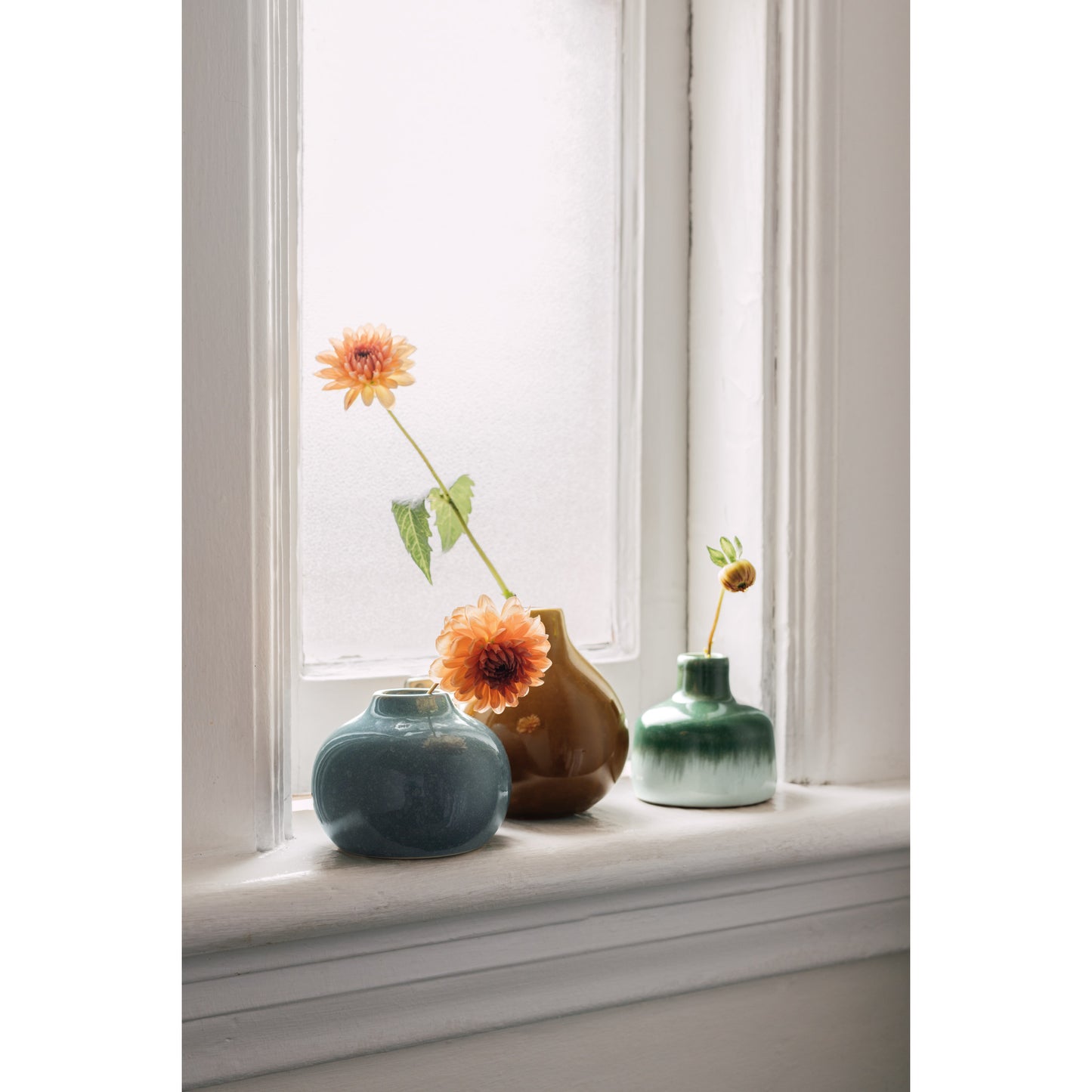 Moss Ceramic Bud Vase