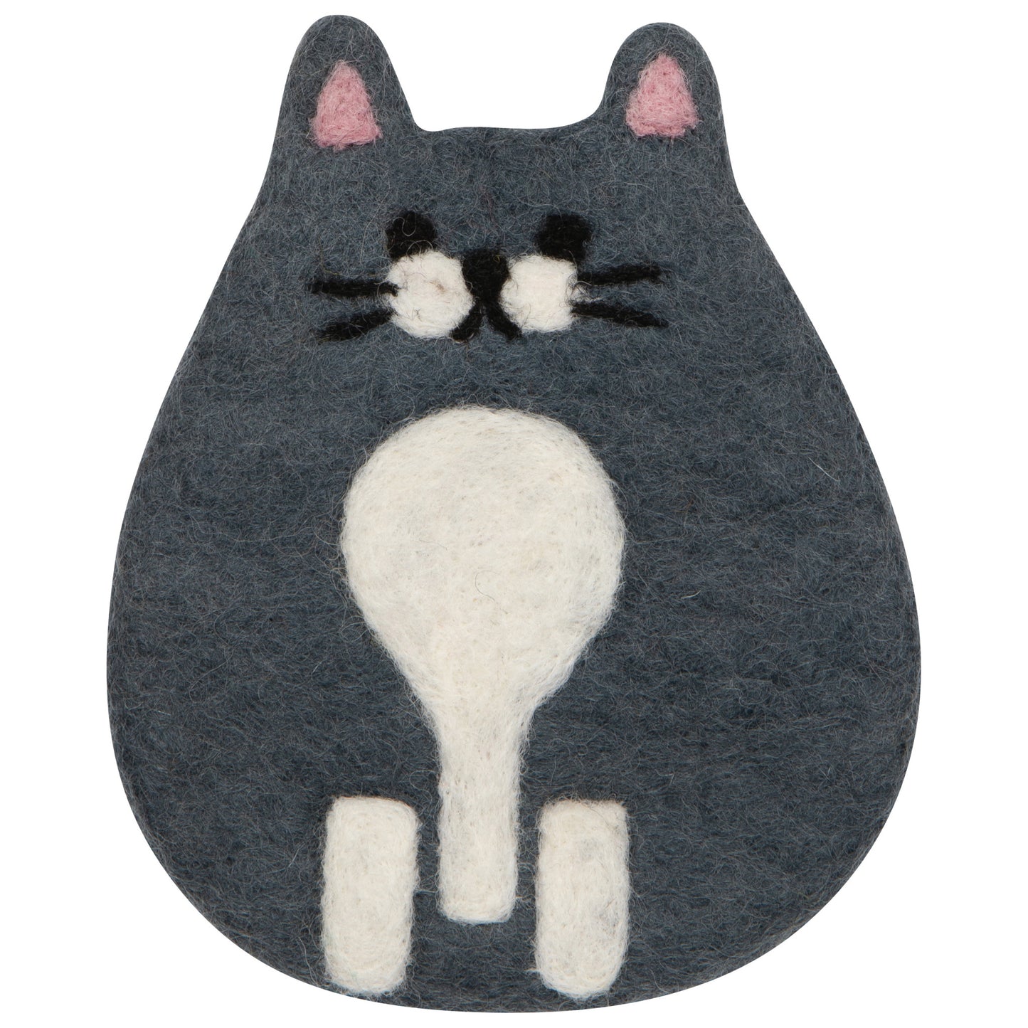 Cat Club Felt Coasters Set of 4 Assorted