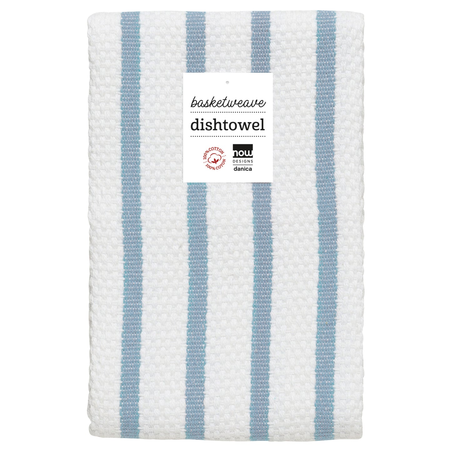 Basketweave Slate Blue Dishtowel