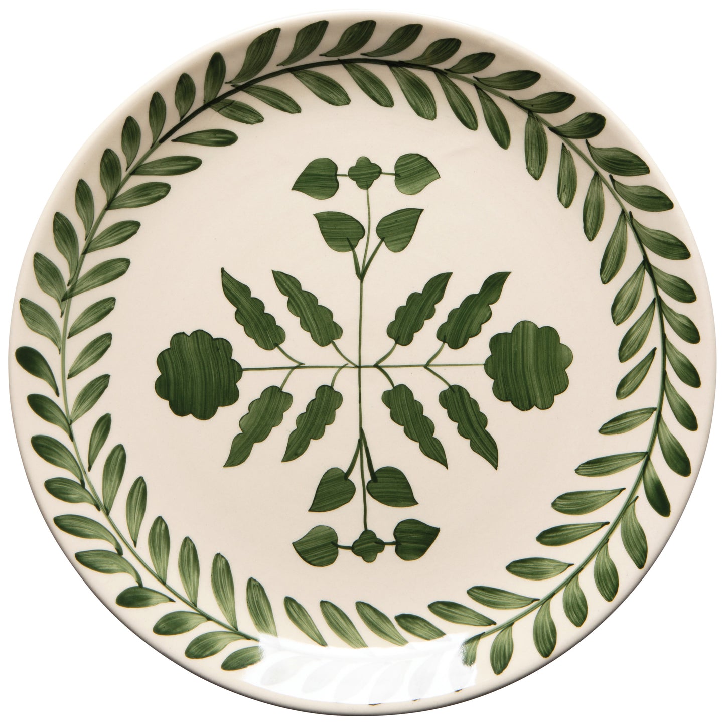 Sylvie Green Hand Painted Dinner Plate 11 Inch