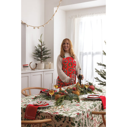 Winterberry Christmas Tablecloth 60 x 120 inch