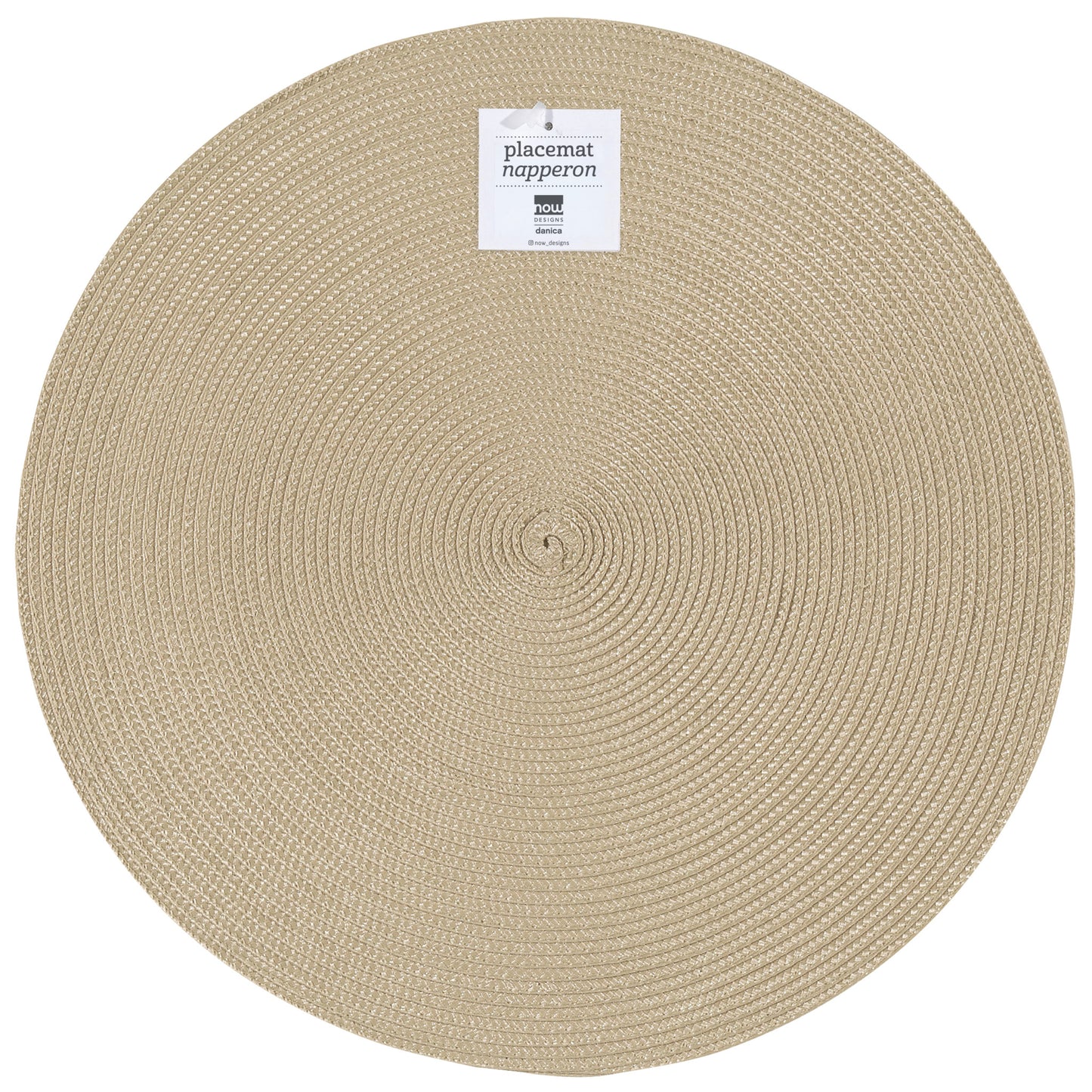 Disko Light Taupe Round Placemat