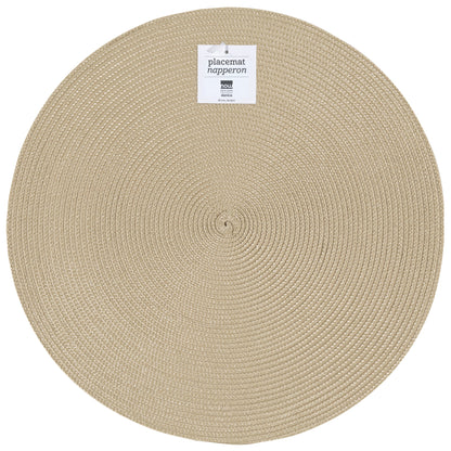 Disko Light Taupe Round Placemat