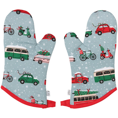 Holiday Traffic Christmas Mitts Set of 2