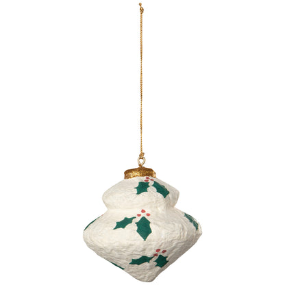 Yuletide Mache Christmas Tree Ornaments - 3 Assorted Styles