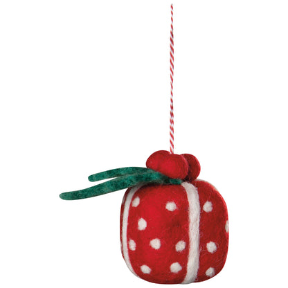 Yuletide Felt Christmas Tree Ornaments -  3 Assorted Styles